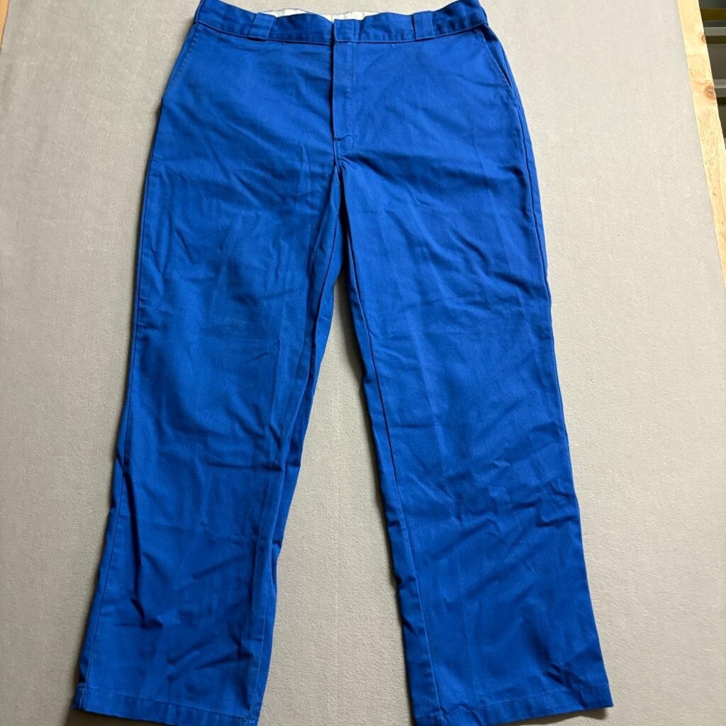 Dickies 874 Original Fit Work Pants Mens 40x32 Royal Blue Twill Chino