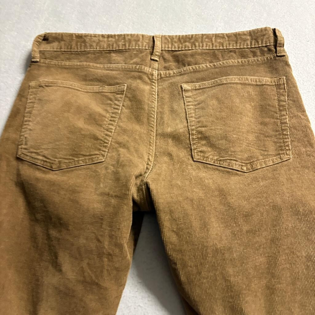 J.Crew 770 Straight Fit Corduroy Pants Mens 31x32 Brown Stretch Cotton Cord