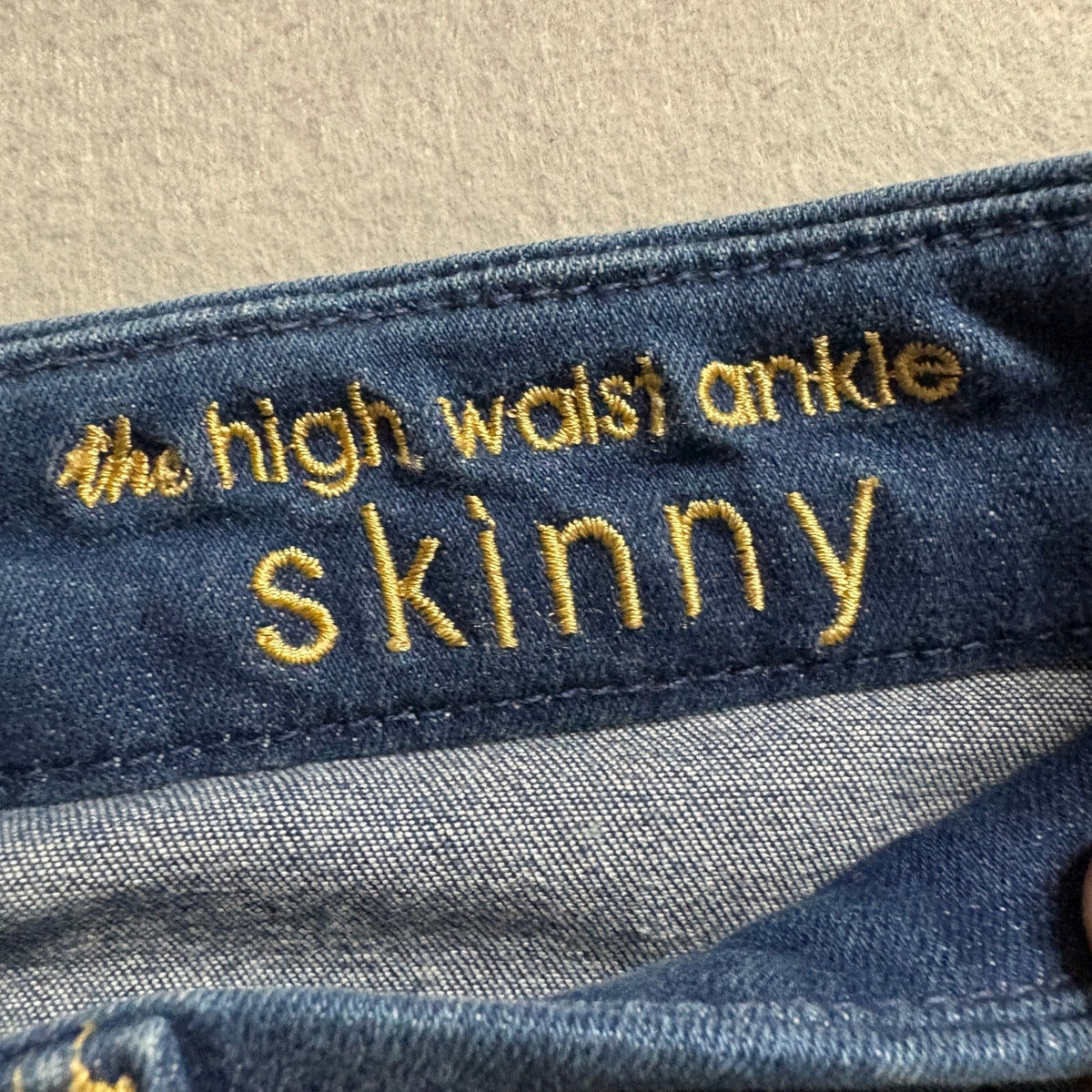 7 For All Mankind Blair High Waist Ankle Skinny Jeans Womens 25 Raw Hem Blue