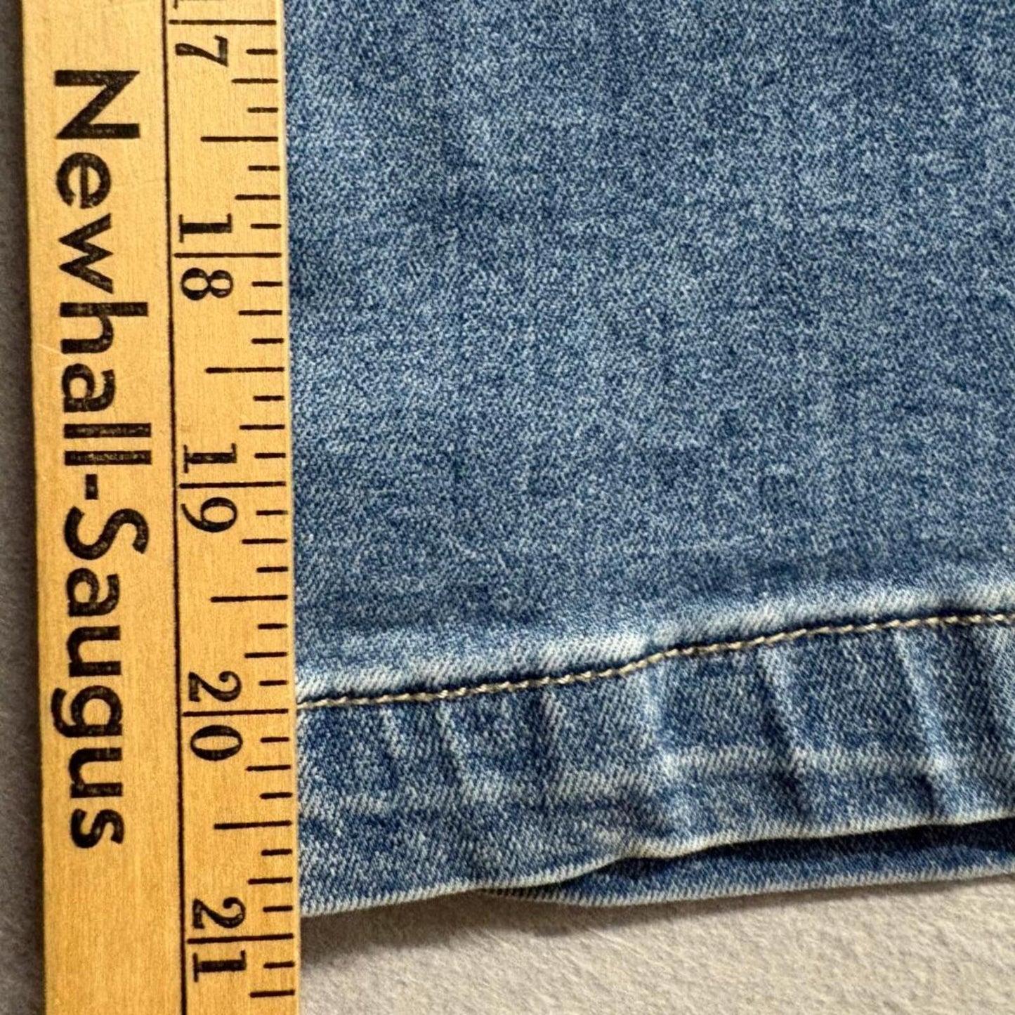 Ashley Mason Paperbag Waist Jeans Womens Size 5 Wide Leg Cropped Blue Denim