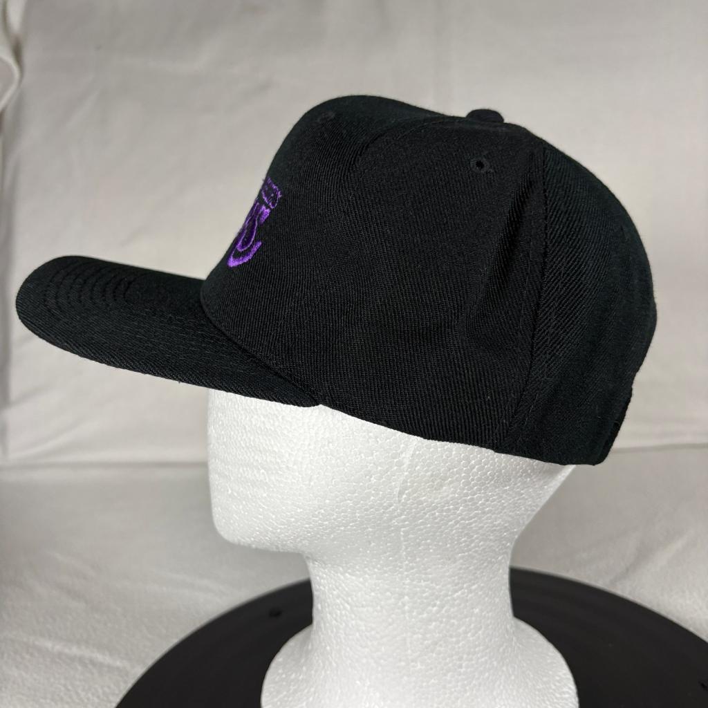 Los Angeles Lakers Snapback Hat Black Purple Embroidered Cap One Size Fits All