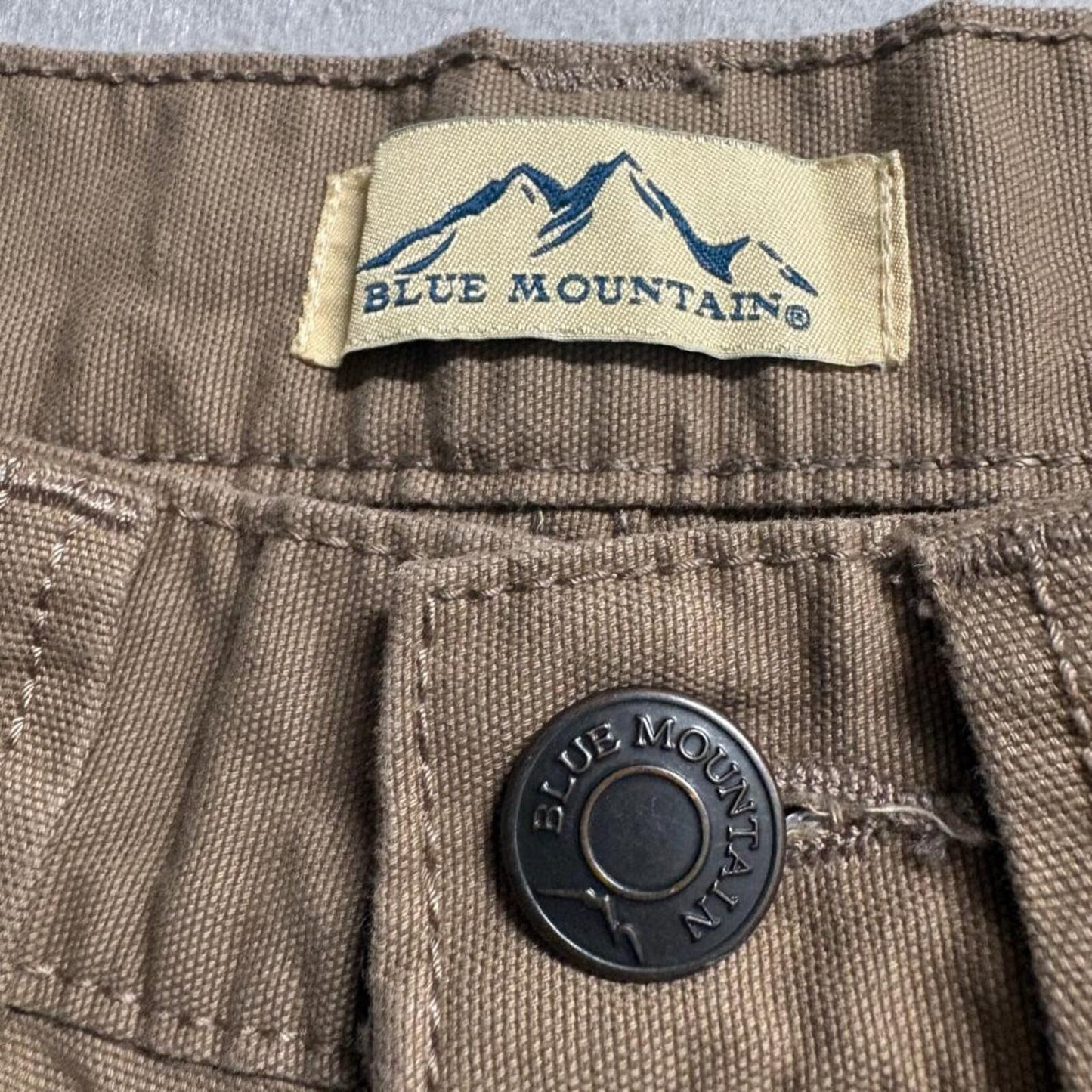 Blue Mountain Carpenter Pants Mens 30x32 Brown Cotton Canvas Workwear Utility