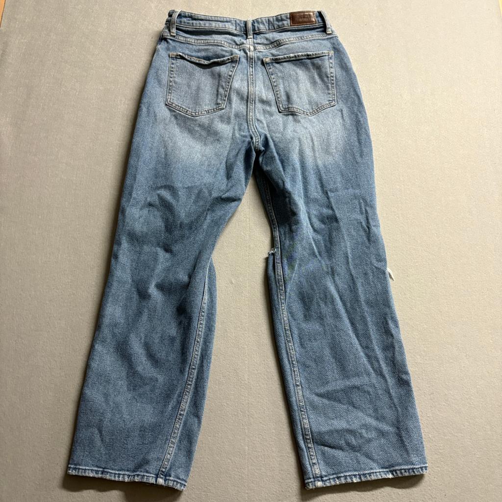 Hollister Ultra High Rise Dad Jeans Womens 11S W30 L29 Distressed Blue Denim