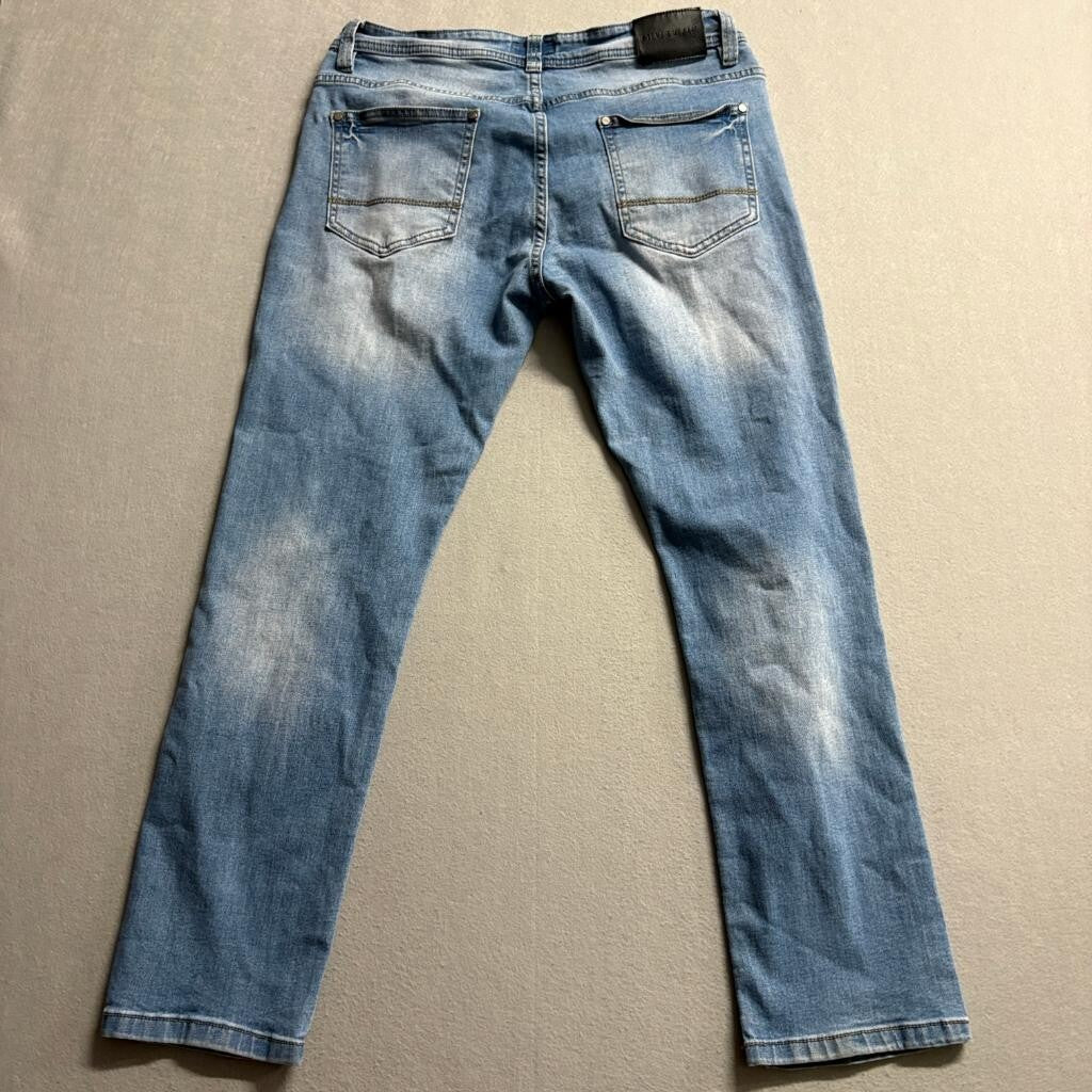 Steve's Jeans Mens 34x30 Blue Denim Stretch Straight Leg Pants