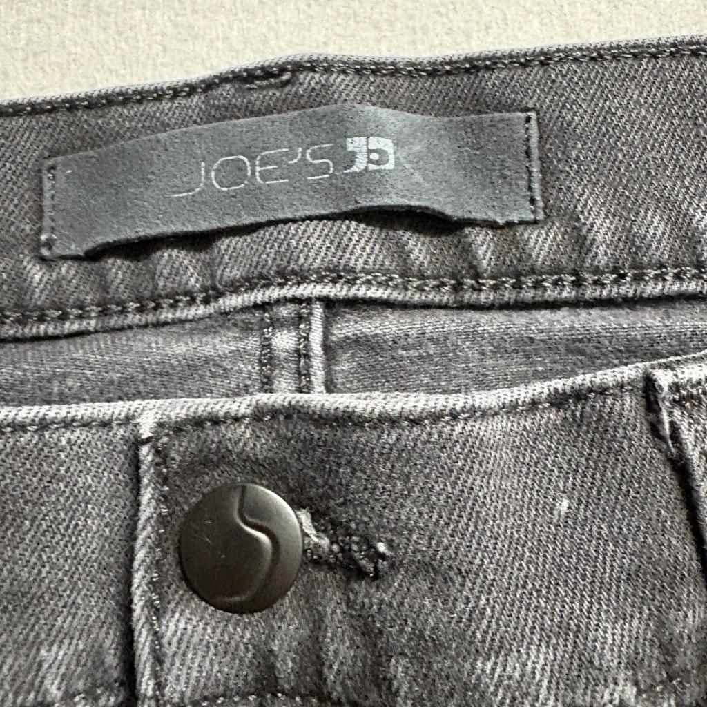 Joe's Jeans Mens 34 Black Denim Stretch Straight Leg Jeans