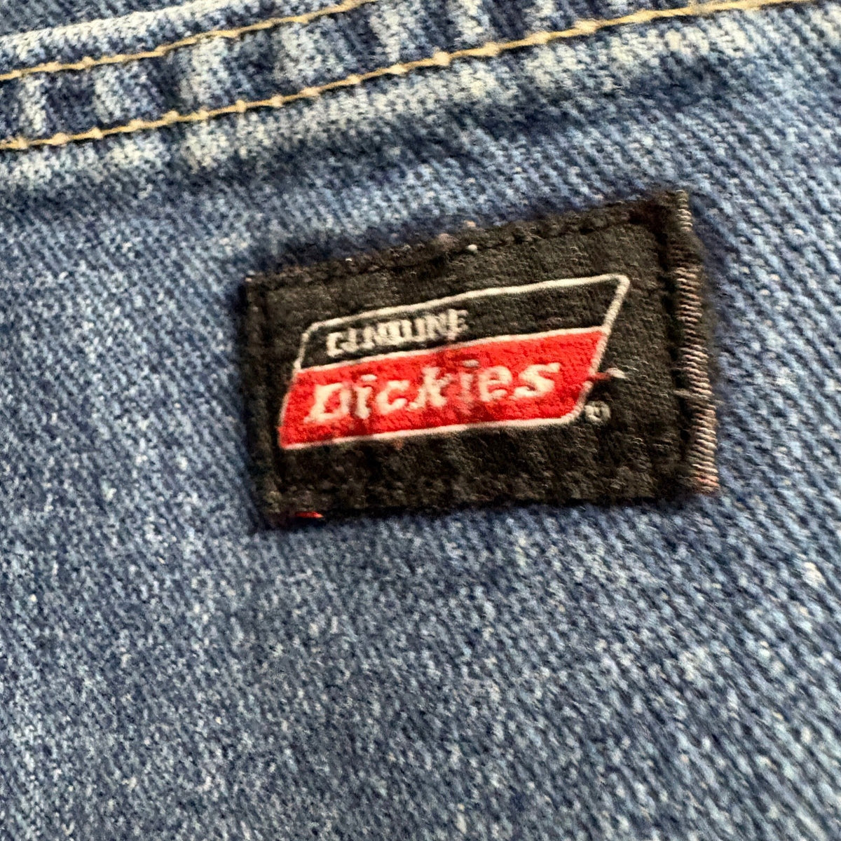 Genuine Dickies Mens Carpenter Jeans 34x32 Blue Denim Relaxed Fit Workwear