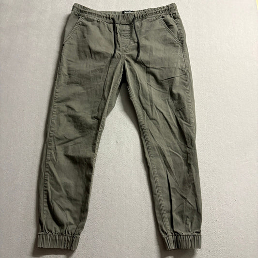 Denizen from Levis Mens Jogger Pants Green Cotton Stretch Elastic Waist Size