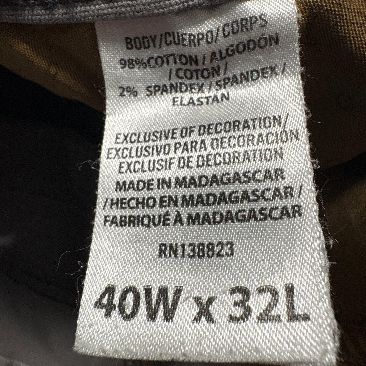 Hawx Work Gear Mens 40x32 Gray Canvas Double Knee Utility Work Pants Stretch