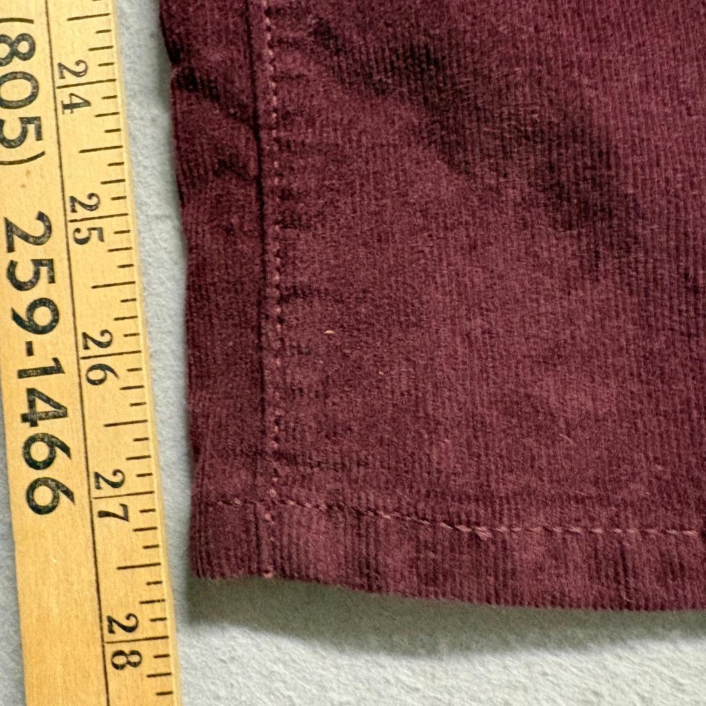 Old Navy Karate Slim Corduroy Pants Boys Size 14 Burgundy Built-In Flex Max