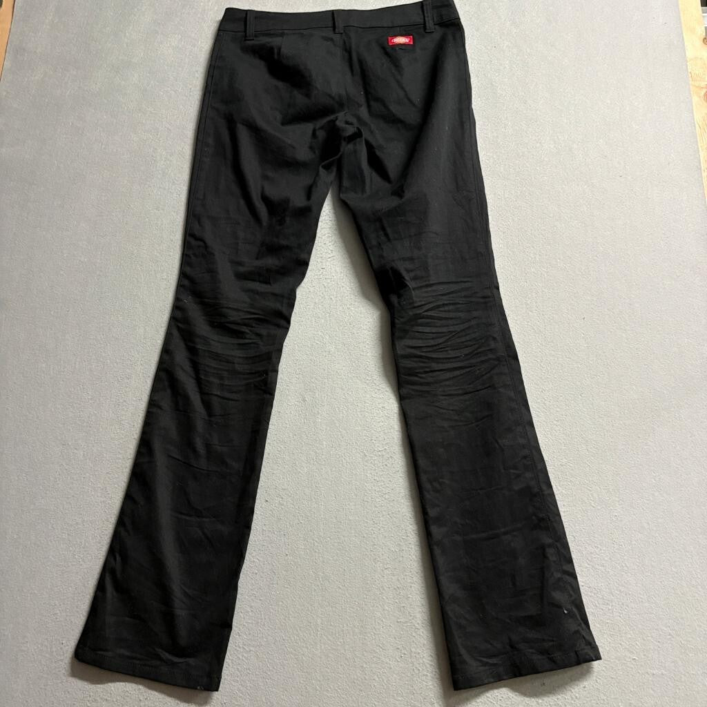 Dickies Girl Black Stretch Twill Pants Womens Size 7 Low Rise Bootcut Workwear