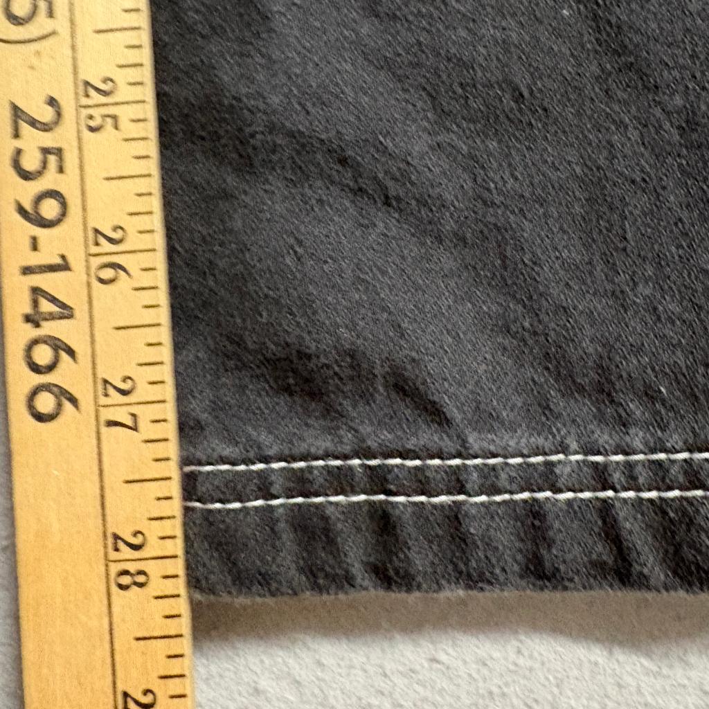 Rue21 Womens Cargo Pants Medium Black Contrast Stitch Elastic Waist Utility Y2K