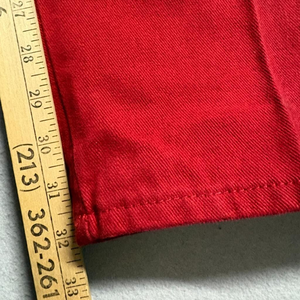 Vintage Gate Jeans Red Denim Pants Womens Size 38 Cotton High Rise Straight Leg