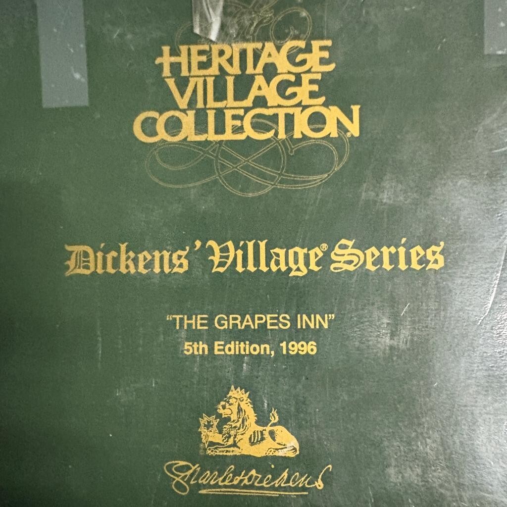 Department 56 Dickens Village The Grapes Inn 5th Edition 1996 Christmas 57534