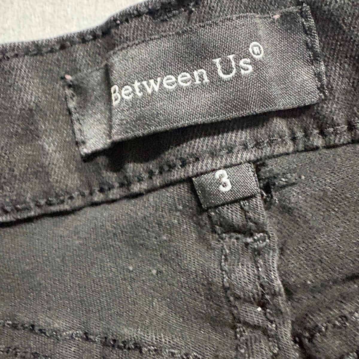 Between Us Womens Cargo Jeans Size 3 Black High Rise Multi Pocket Utility Denim
