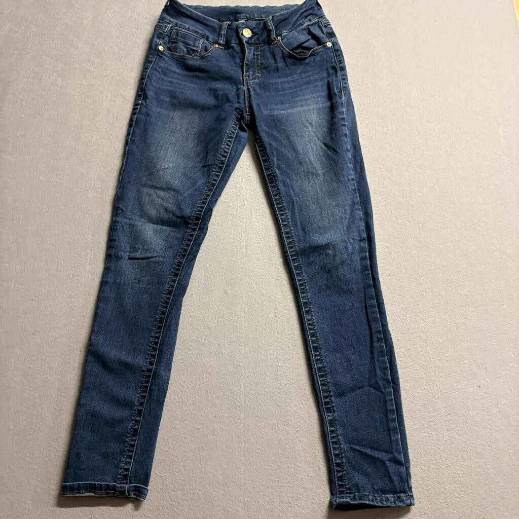 Seven7 Tummyless Skinny Jeans Womens Size 4 Blue Denim Stretch Mid Rise Inseam