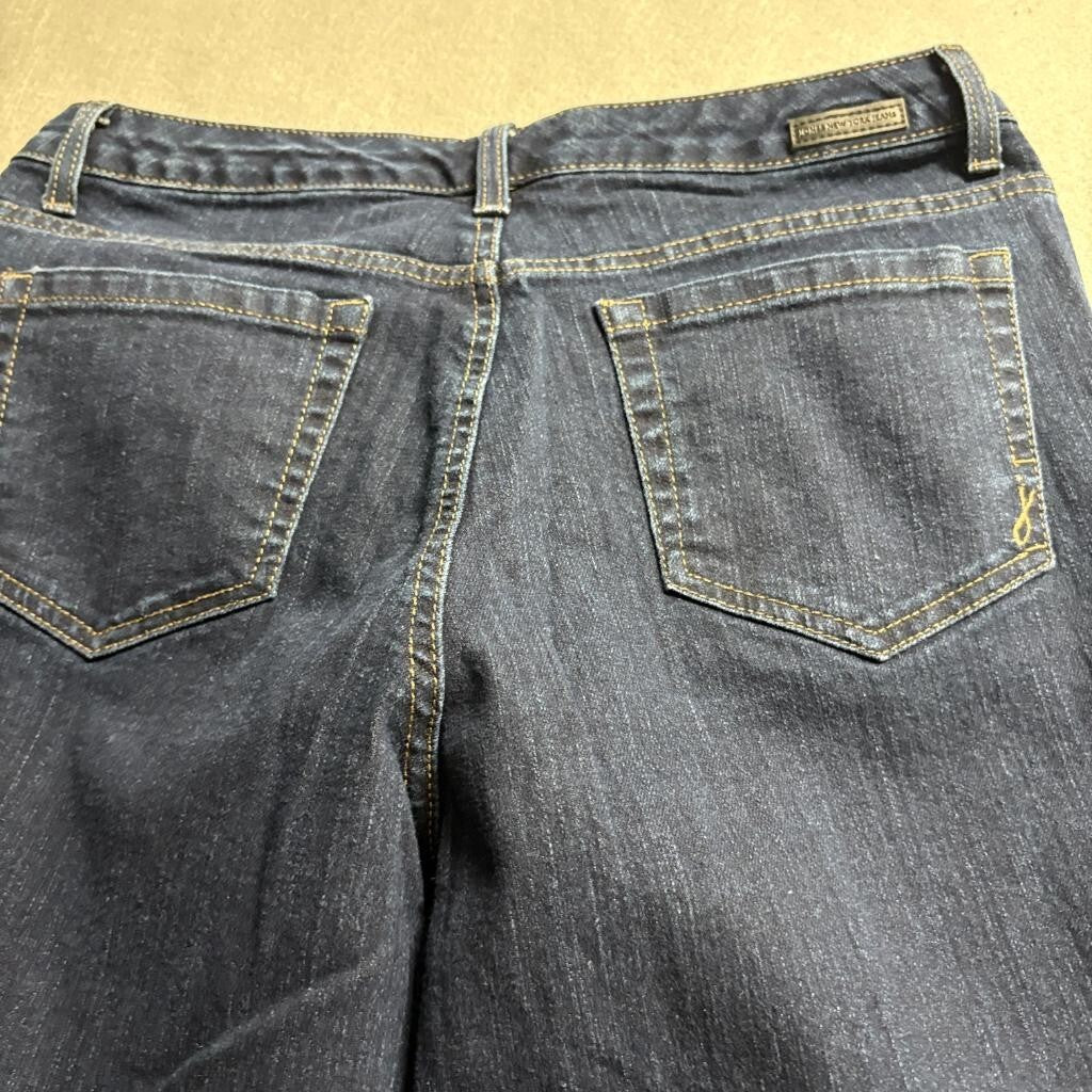 Jones New York Jeans Lexington Straight Leg Womens Size 12 Dark Wash Slimming