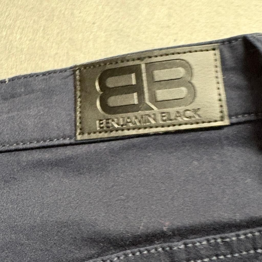 Benjamin Black Slim Jeans Mens 46x32 Navy Blue Stretch Denim Pants NWT