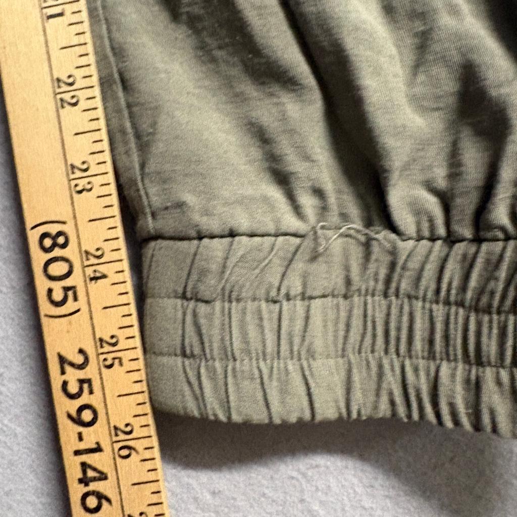 Lulus Olive Green Cargo Jogger Pants Womens Medium Rayon Elastic Waist Utility