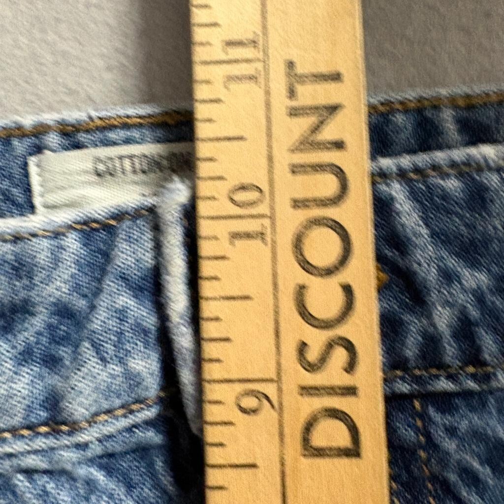 Cotton On Relaxed Cargo Jeans Womens Size 28 Blue Denim Wide Leg High Rise Flaw