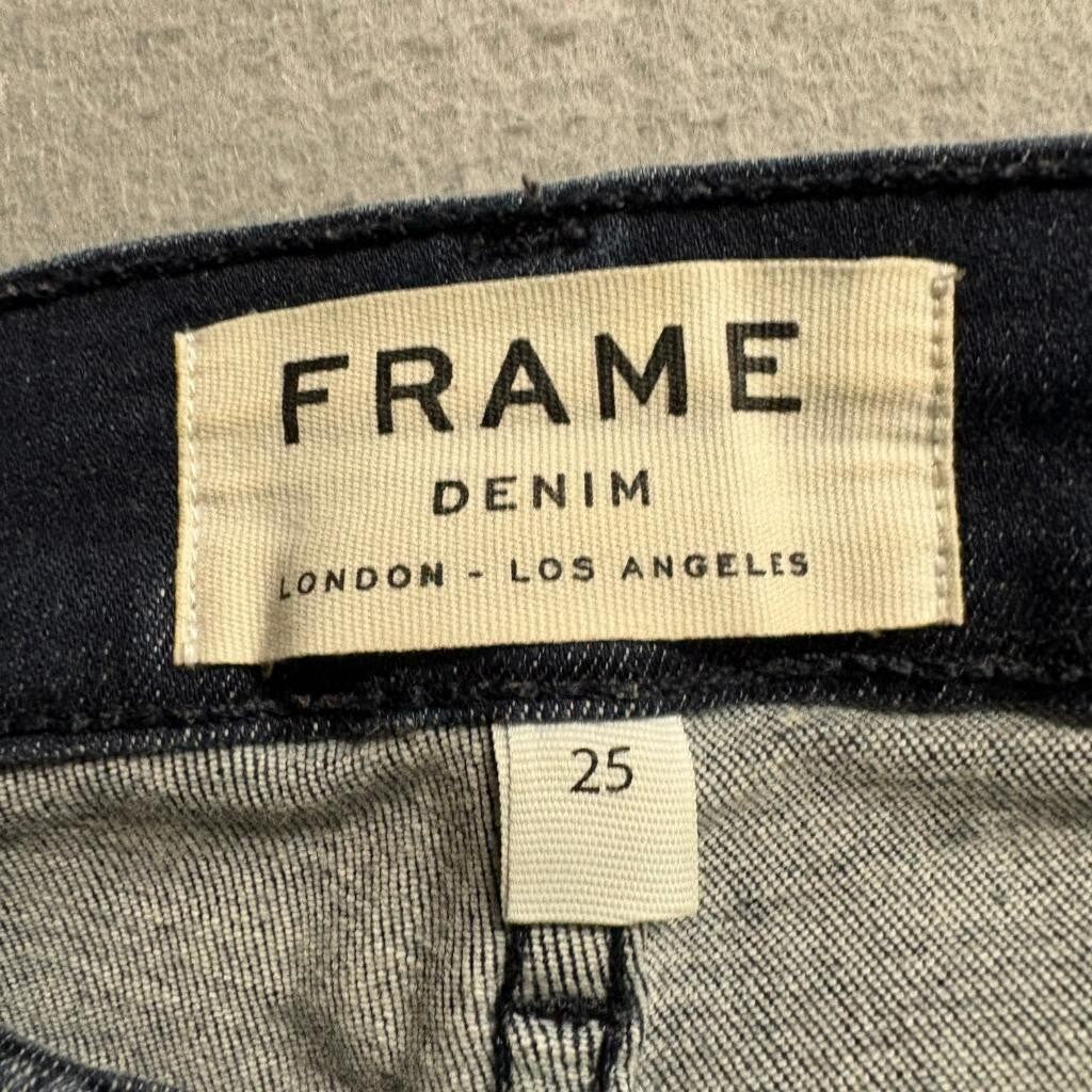 Frame Denim Le Skinny de Jeanne Jeans Womens 25 Blue Olympic Dark Wash Stretch