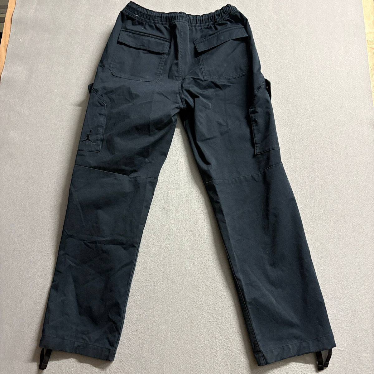 Jordan Brand Mens Cargo Pants Medium Black Cotton Blend Elastic Waist Drawstring