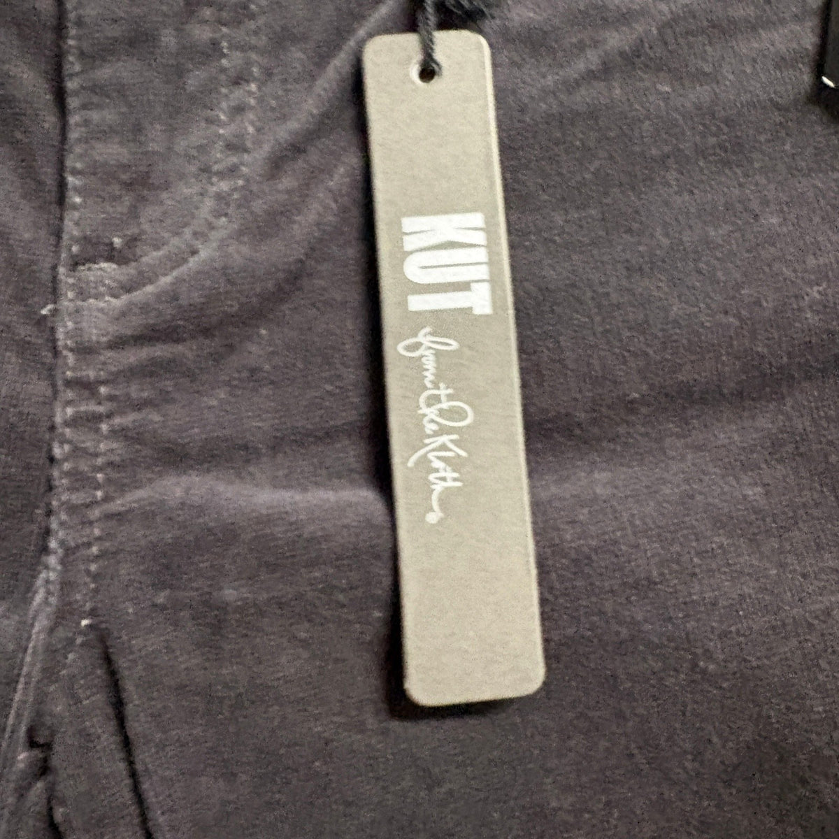 Kut From The Kloth Donna Ankle Skinny Corduroy Pants Womens Size 6 Charcoal Gray
