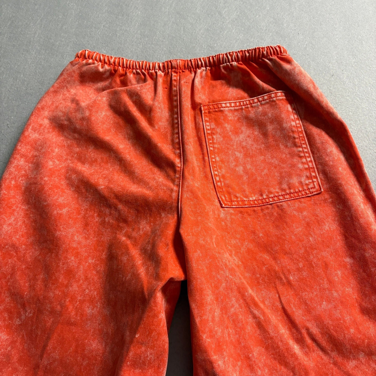 BDG Urban Outfitters Acid Wash Orange Pants Womens Medium Wide Leg Elastic Waist