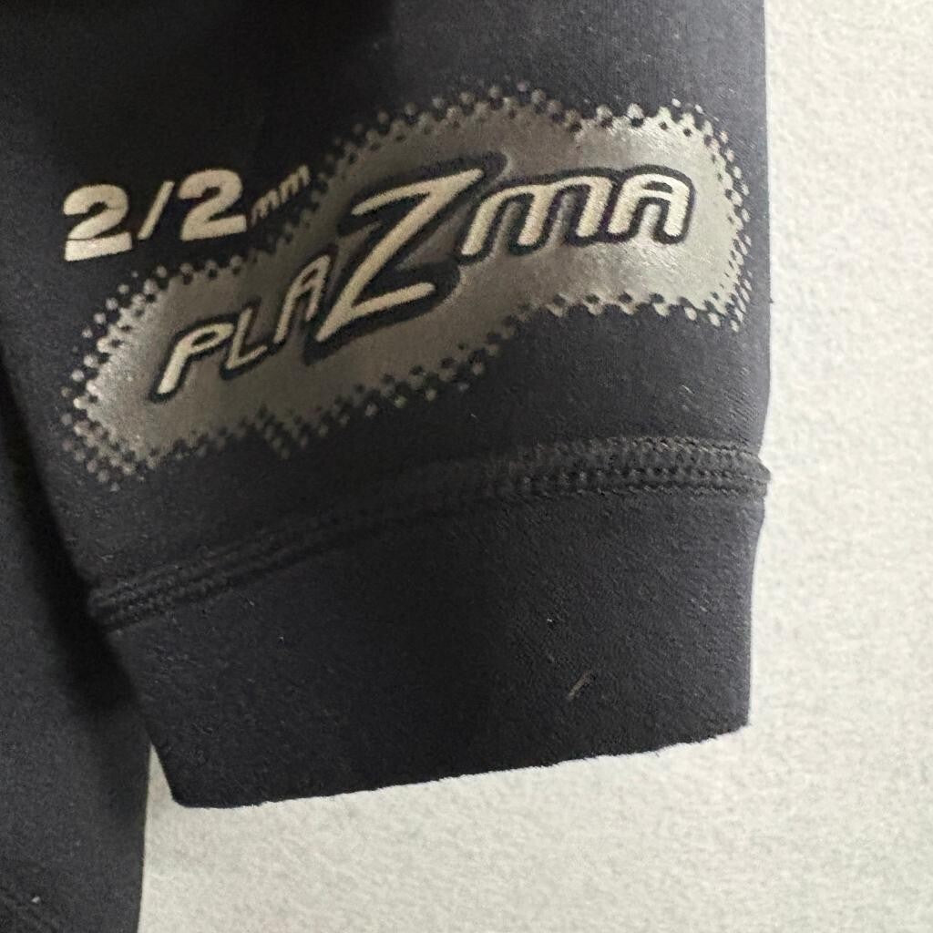 Bare Plazma Wetsuit Mens ML Black Silver 2/2mm Powerstretch Shorty Springsuit