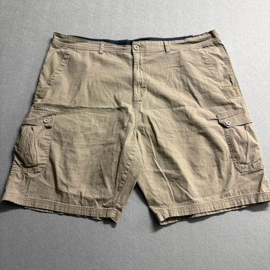 Beverly Hills Polo Club Cargo Shorts Mens 48 Beige Cotton Blend Stretch Casual