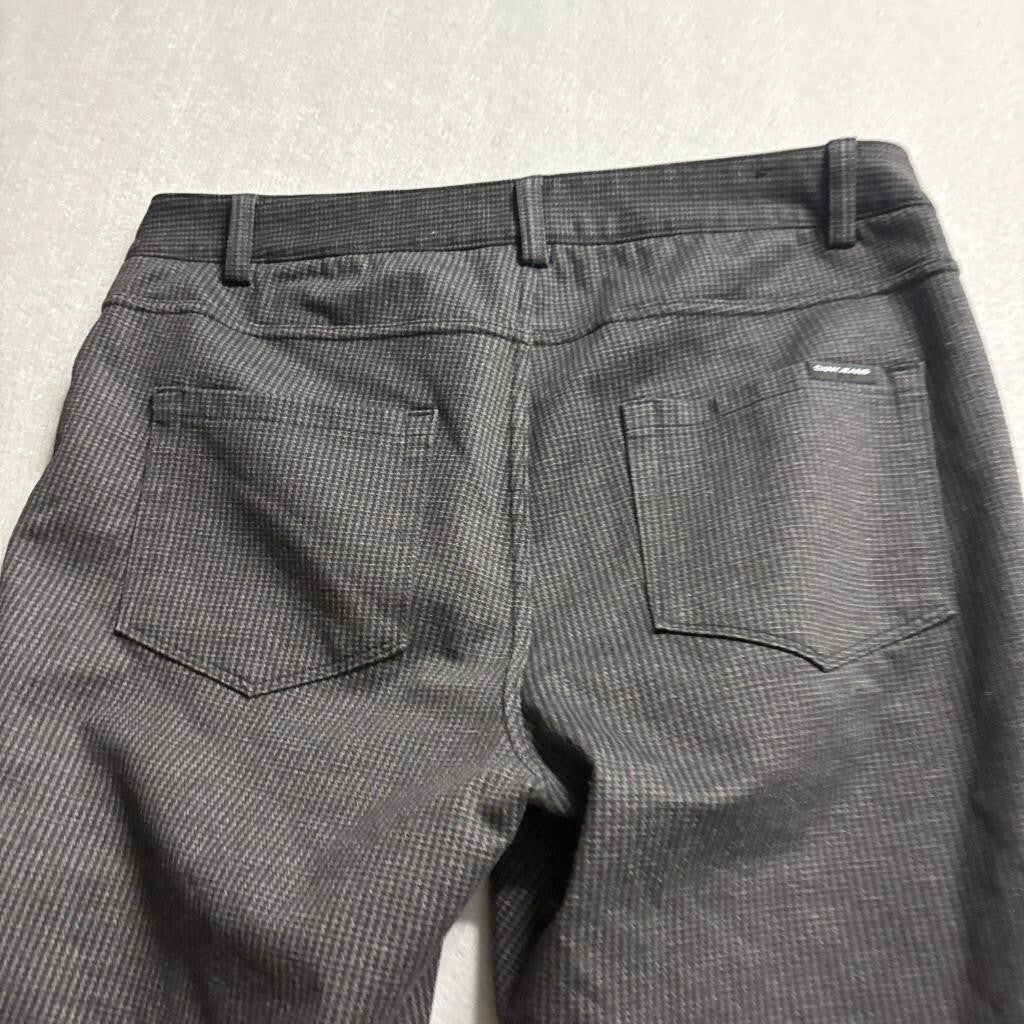 DKNY Jeans Womens Pants Size Medium Gray Houndstooth Stretch Skinny Leg Ankle