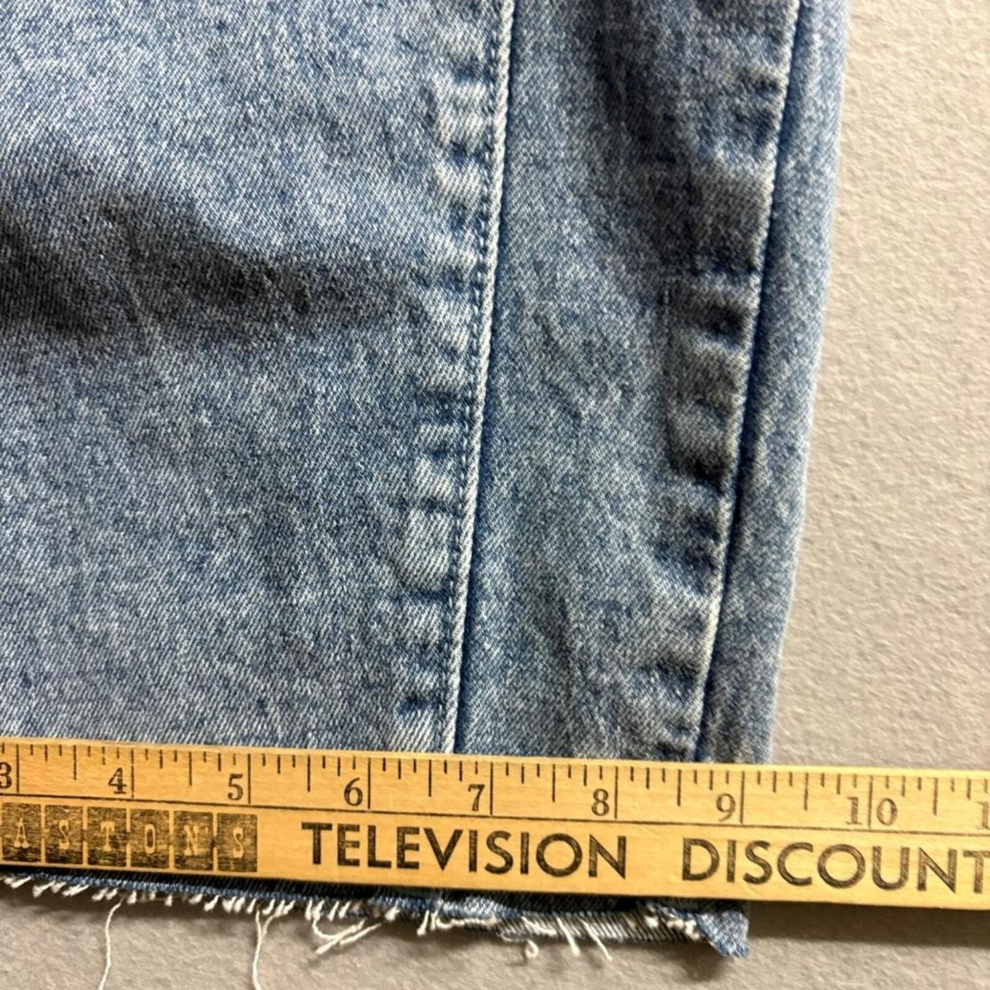 Free Assembly Carpenter Barrel Jeans Womens 16 Blue Acid Wash High Rise Raw Hem