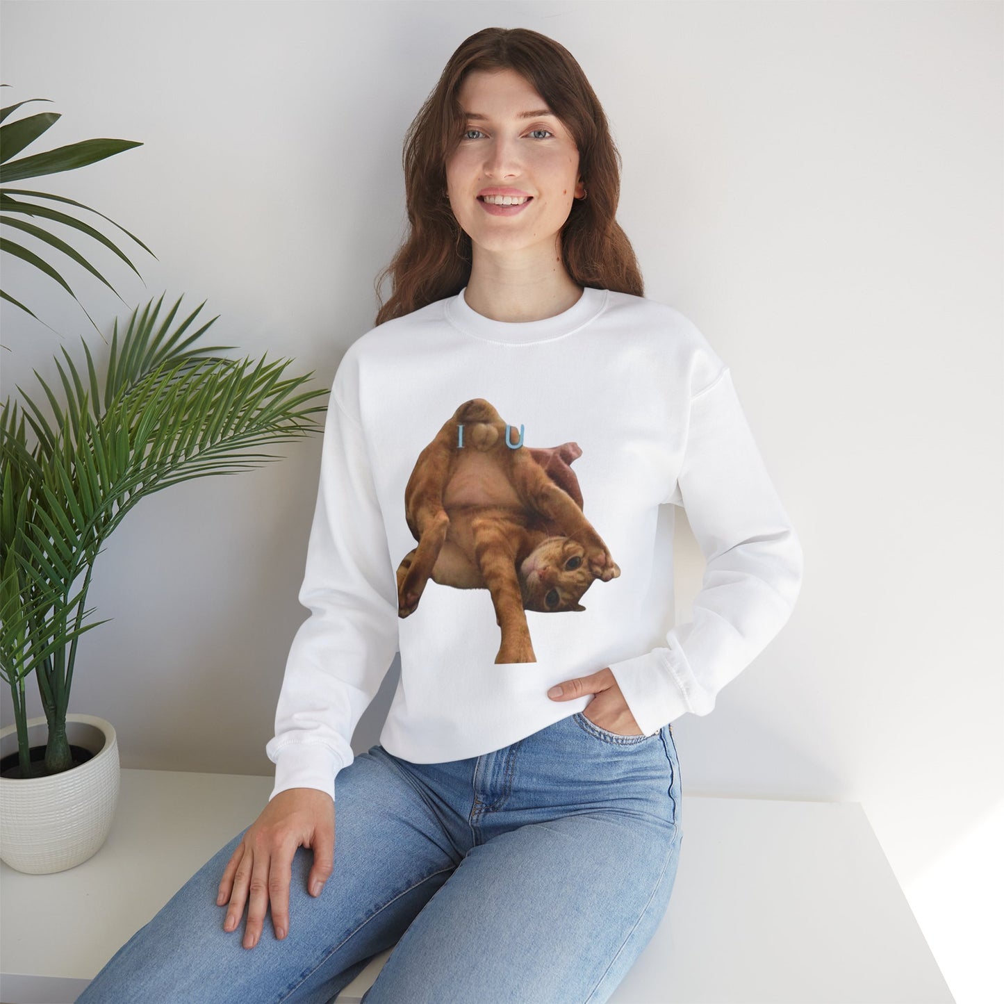 Cat Love Unisex Sweatshirt Valentine Gift