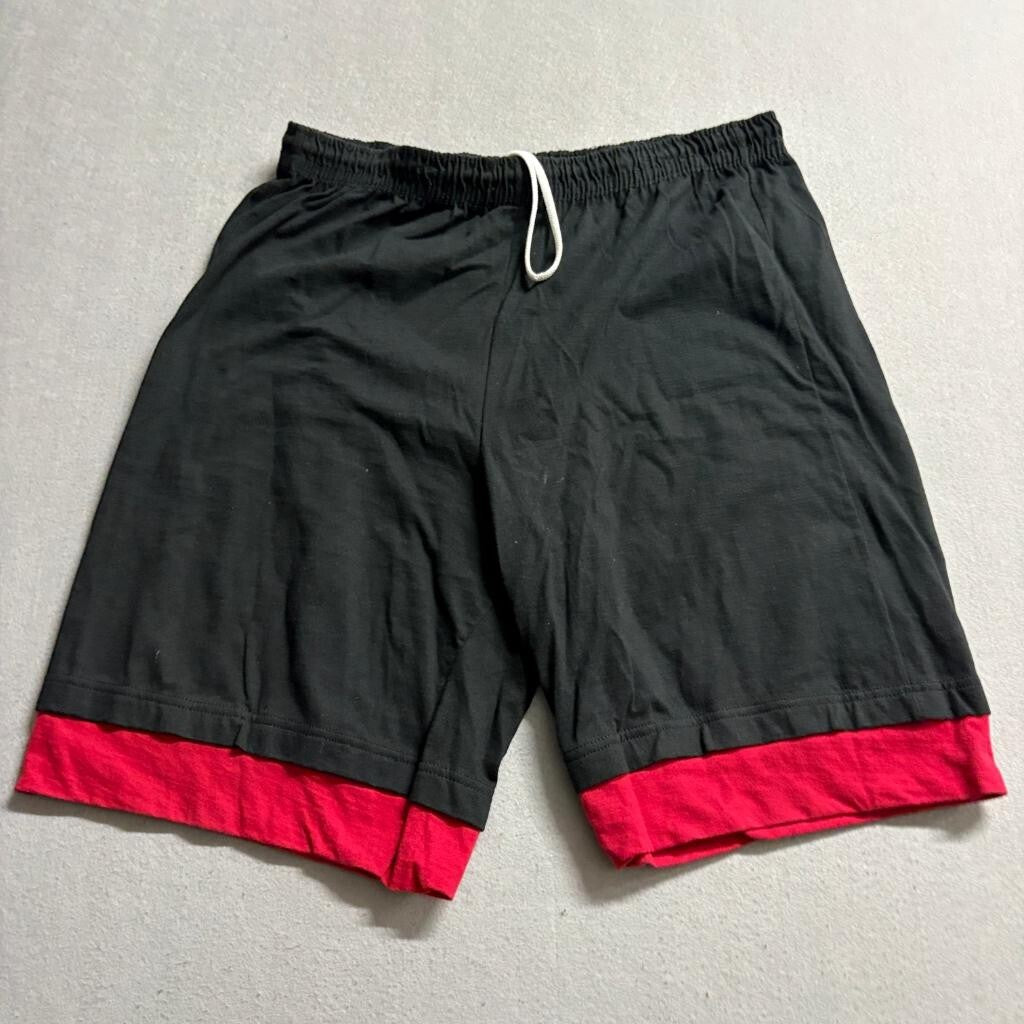 Vintage Pro Spirit T-Shirt Shorts Set Mens XL Black Red Single Stitch USA Made