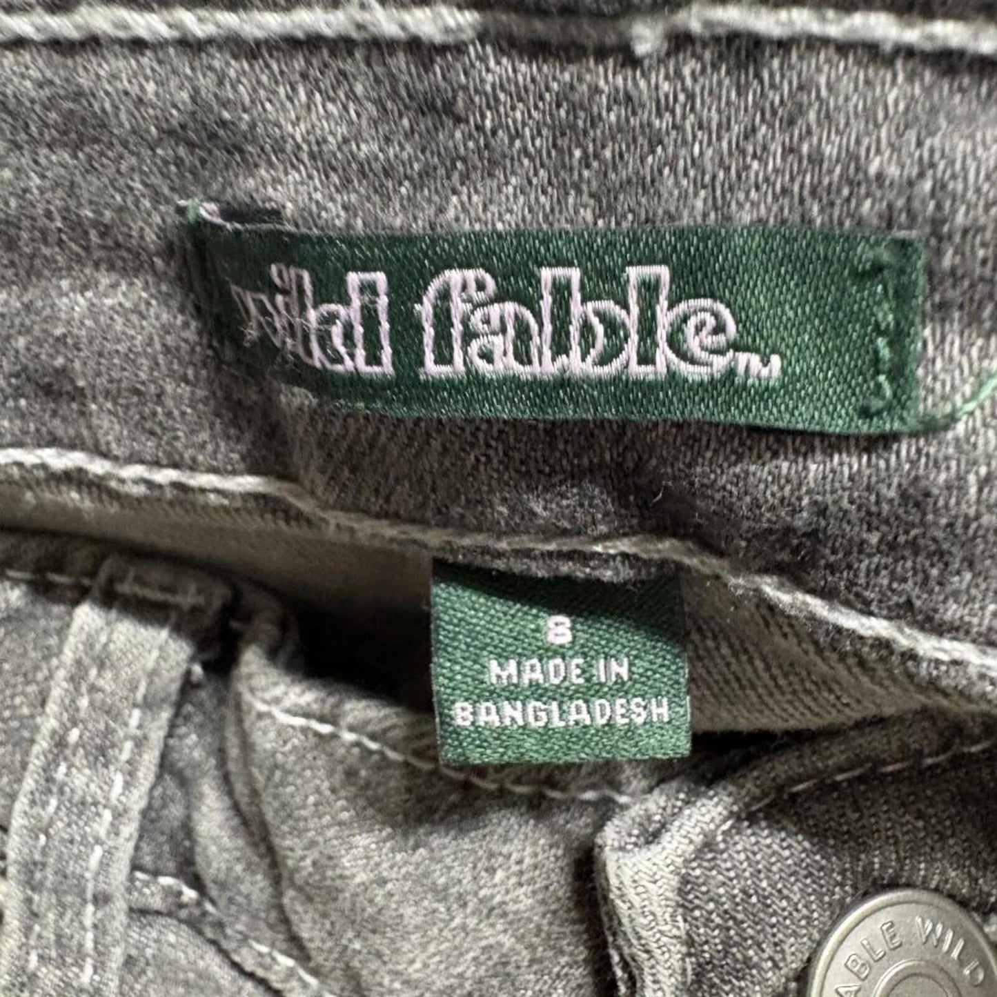 Wild Fable Womens Gray Mid Rise Flare Jeans Size 8 Stretch Denim