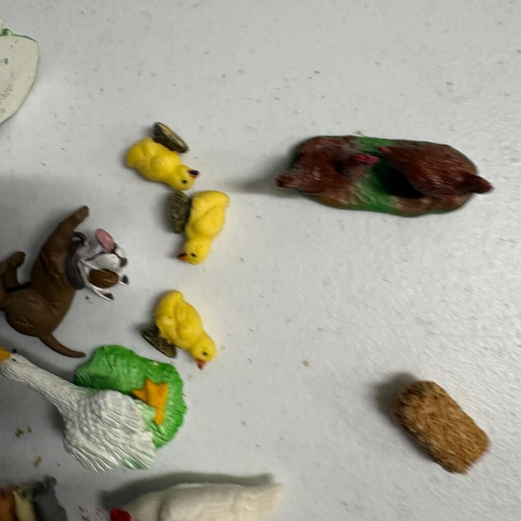 Bullyland Germany Vintage Farm Animal Figurines Lot Handpainted Plastic Toys