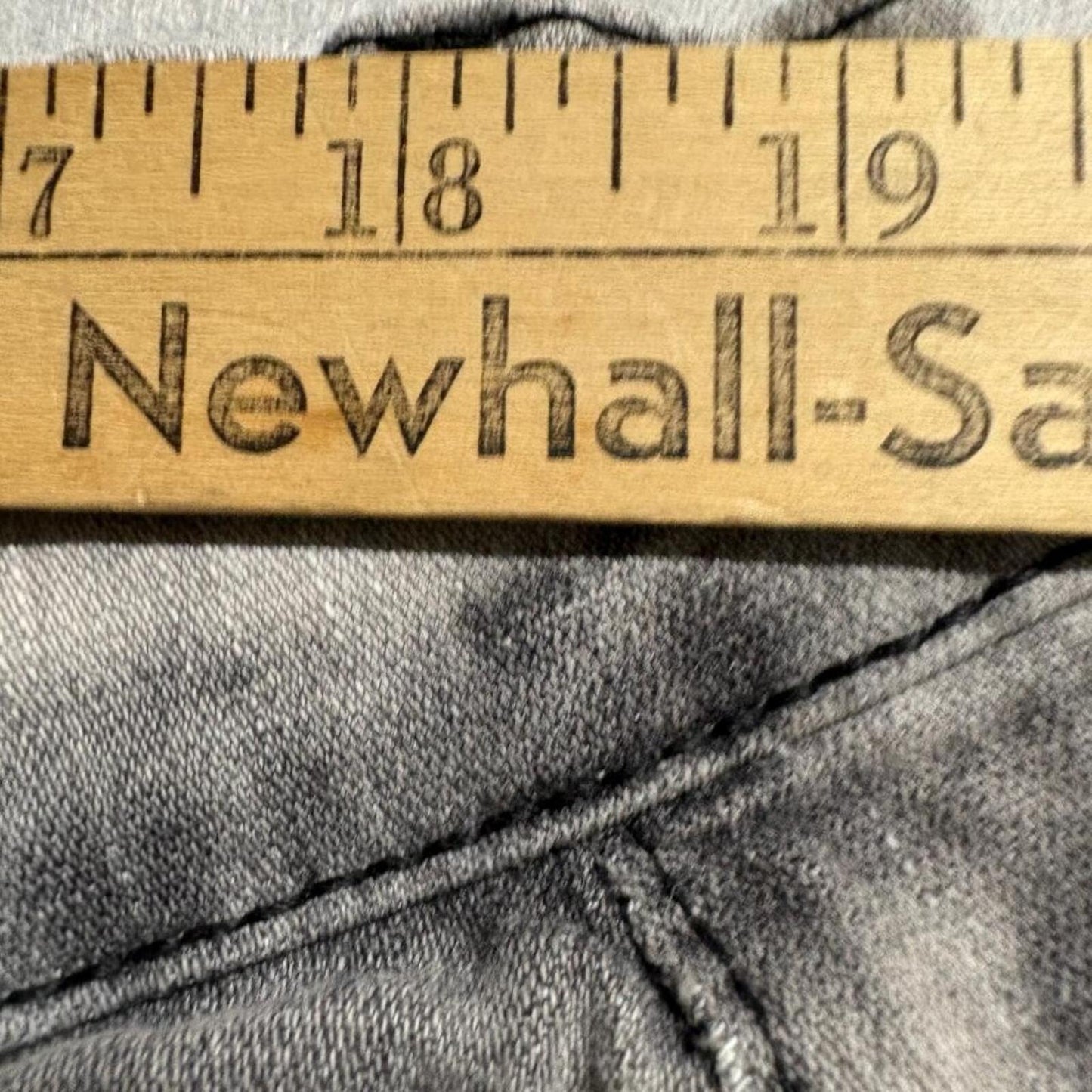 Encrypted Moto Jeans Mens 42x34 Gray Acid Wash Distressed Ripped Biker Denim