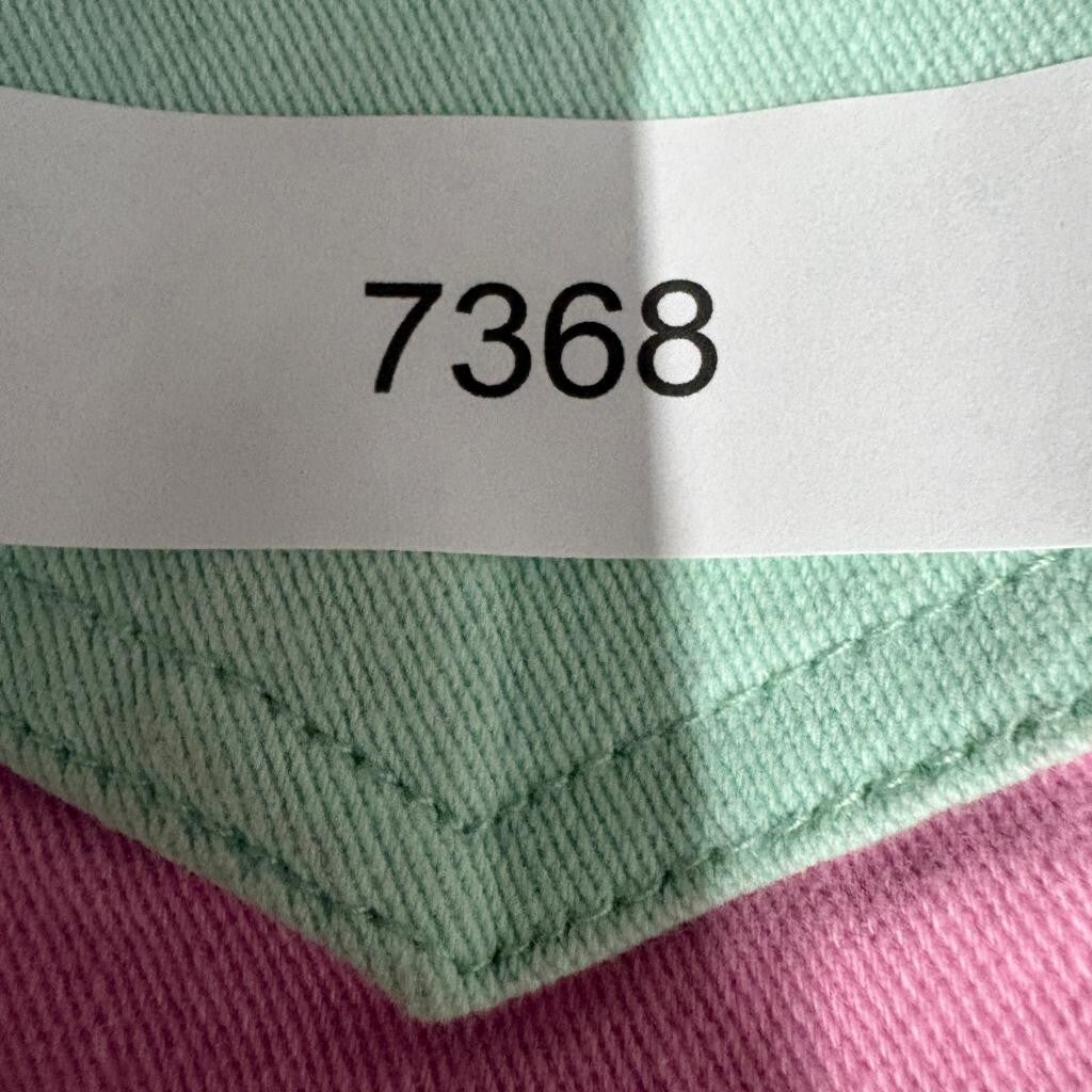 Sugar Thrillz Colorblock Pastel Jeans Womens Small Pink Purple Yellow Green