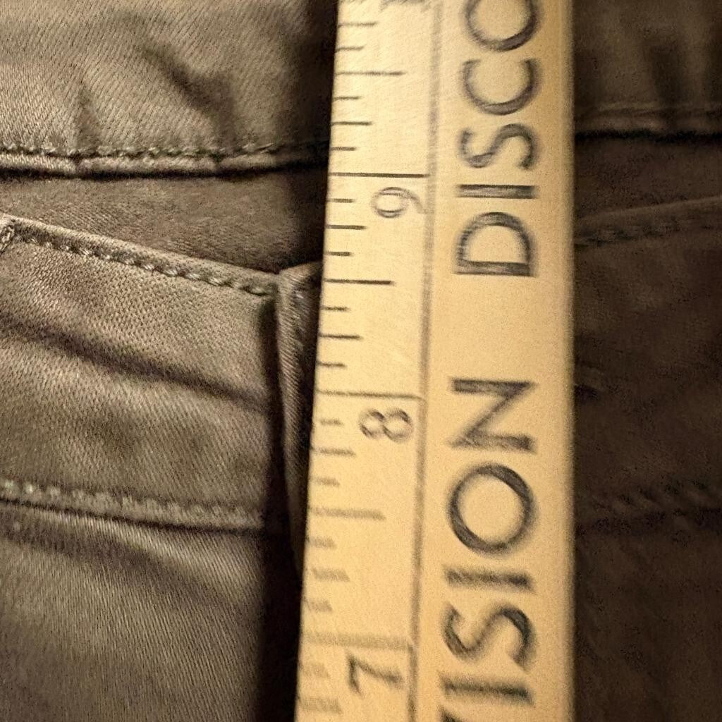 Wish List Jeans Womens Medium Olive Green Moto Skinny Ribbed Knee Pants
