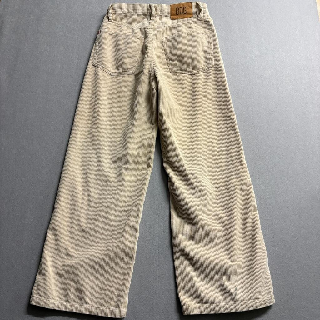 BDG Urban Outfitters Corduroy Pants Womens 27 Beige High Wide Leg High Rise