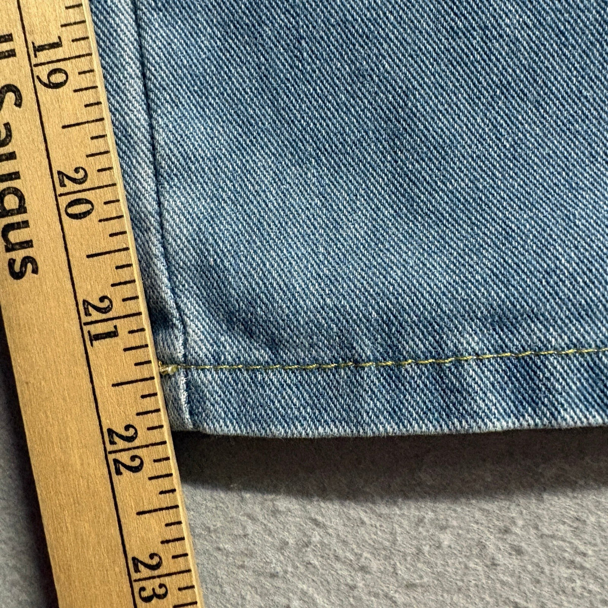 Unbranded Blue Denim Wide Leg Jeans Womens Medium Elastic Waist High Rise Crop