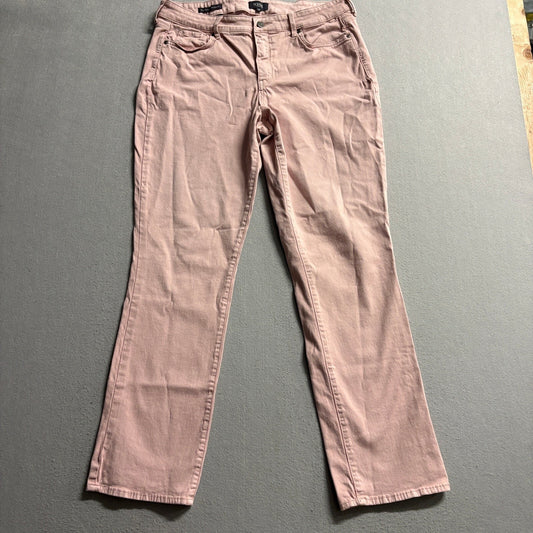 NYDJ Marilyn Straight Jeans Womens Size 14 Pink Lift Tuck Stretch Denim Pants
