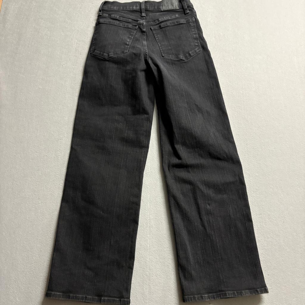 Madewell The Perfect Vintage Wide Leg Jeans Womens 27 Black High Rise Denim
