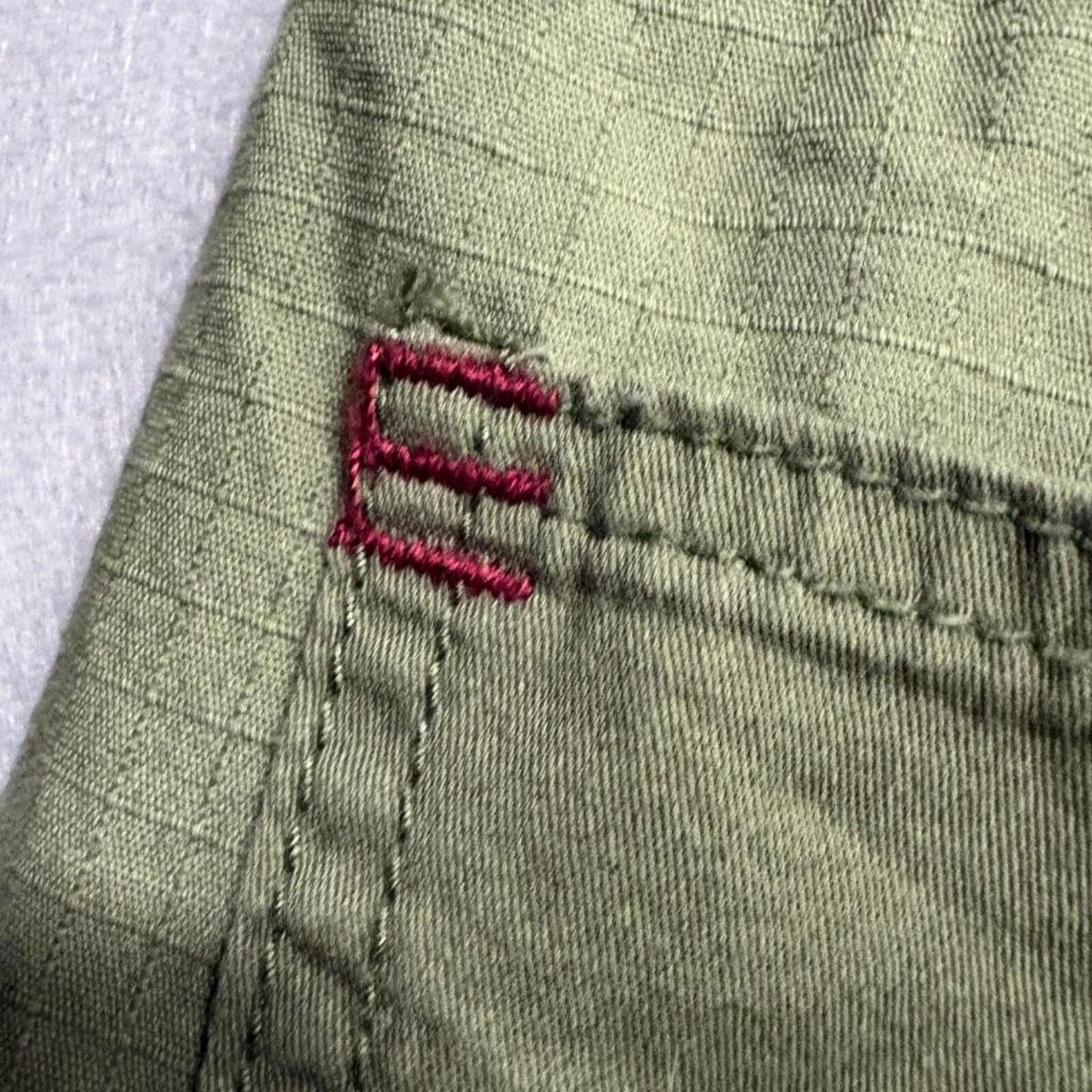 Forever 21 Womens Cargo Pants Size M Green Ripstop Patchwork Wide Leg Raw Hem