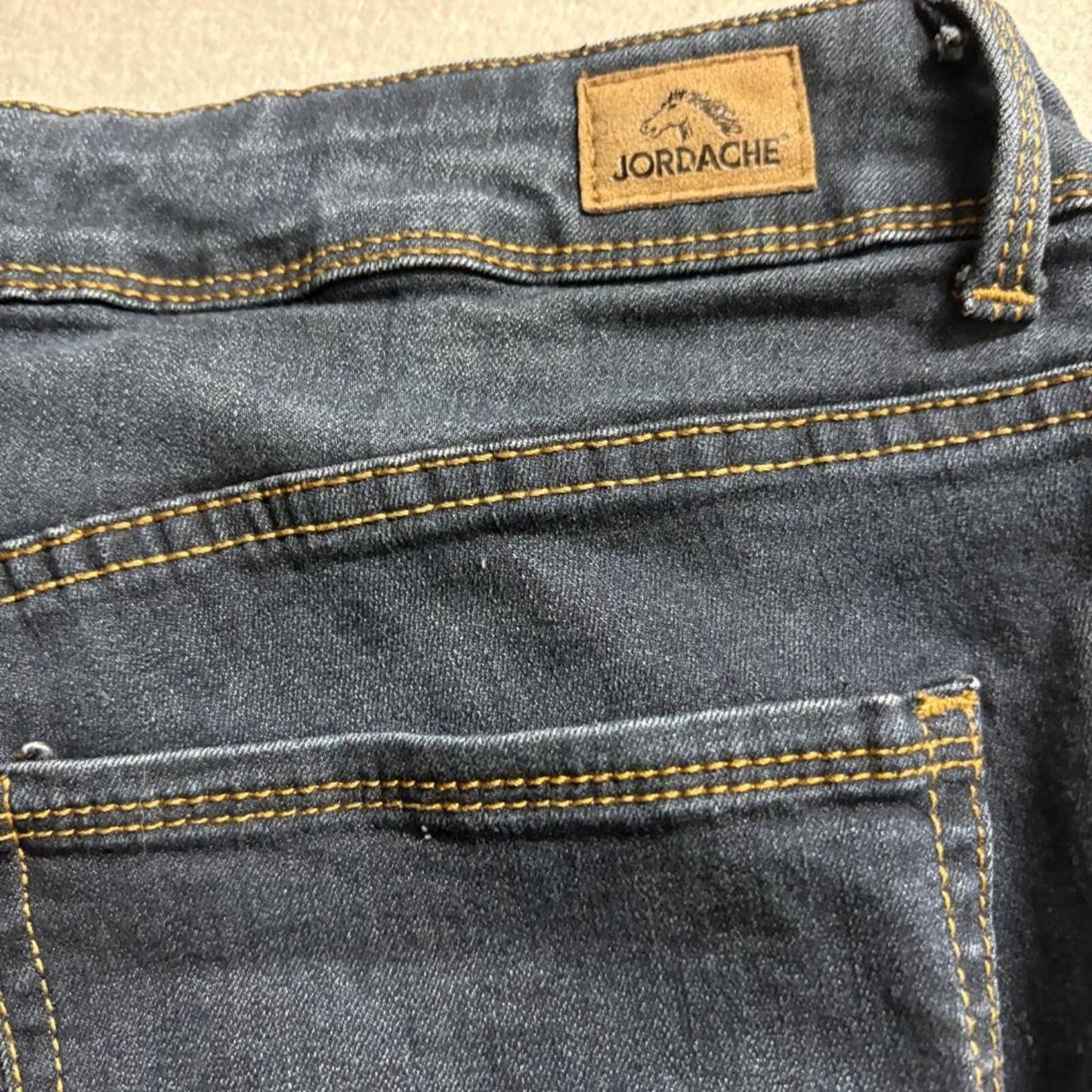 Jordache Skinny Jeans Womens 16W Dark Wash Blue Stretch Denim High Rise