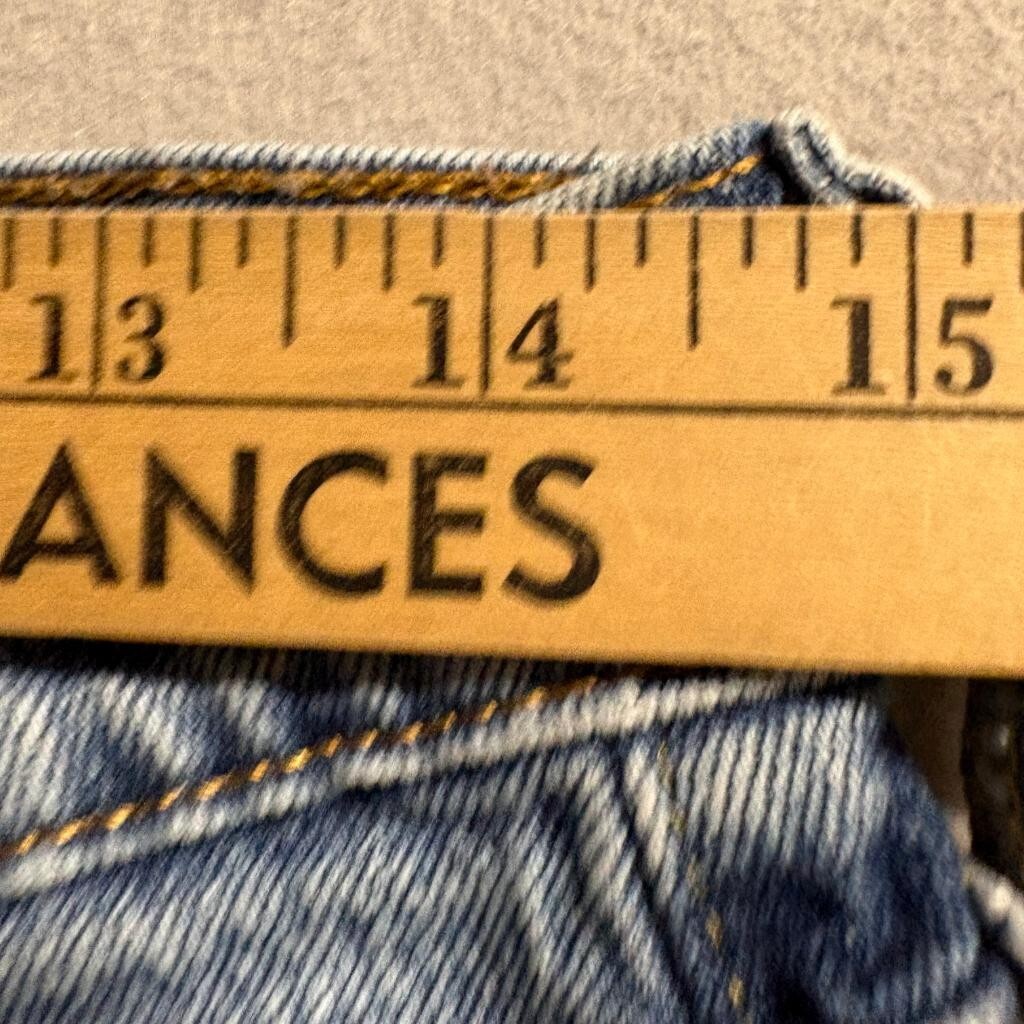 Levi's 501 S Skinny Jeans Mens 29x30 Distressed Raw Hem Light Wash Denim
