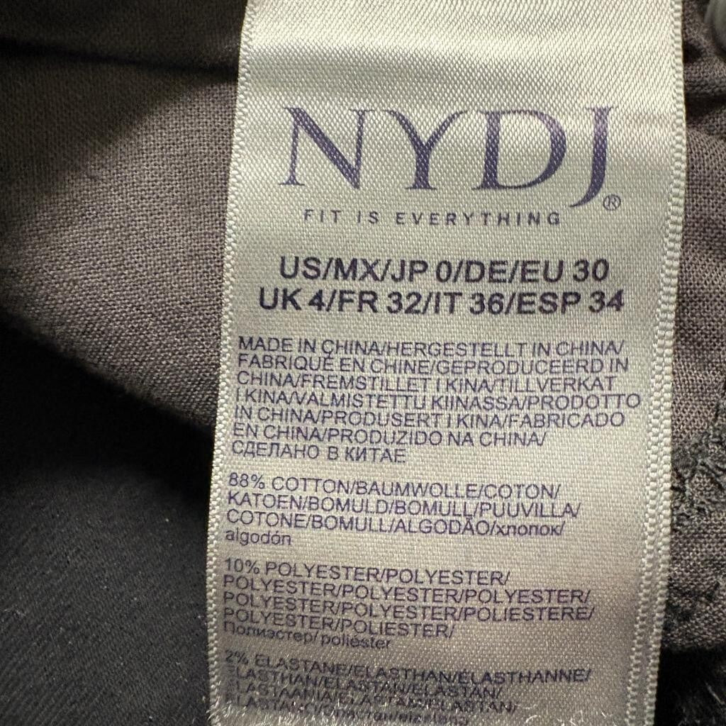 NYDJ Marilyn Straight Jeans Womens Size 0 Black Lift Tuck Stretch Denim