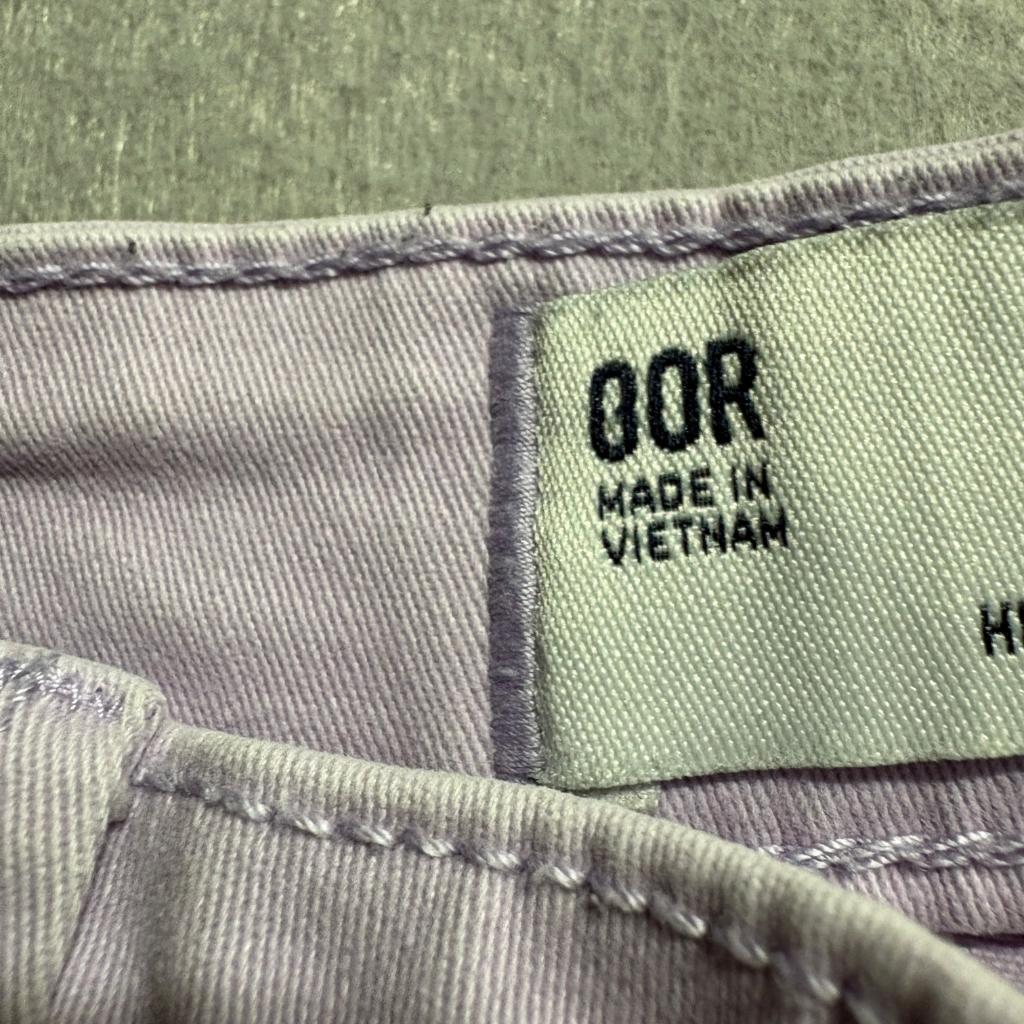 Hollister High Rise Utility Dad Pants Womens 00R W23 Purple Cargo Straight Leg