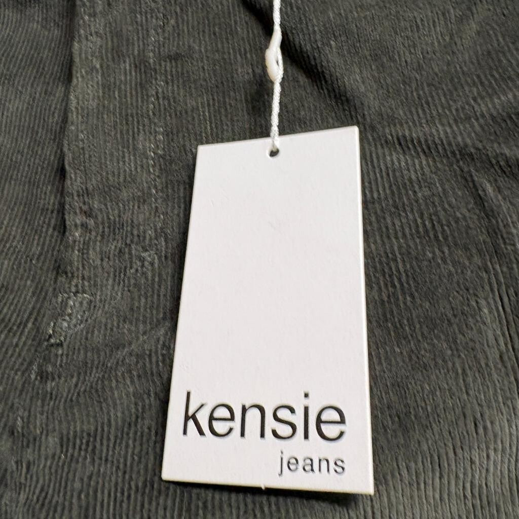 Kensie Jeans Womens The Tessa High Rise Bootcut Corduroy Pants Olive Green 12/31
