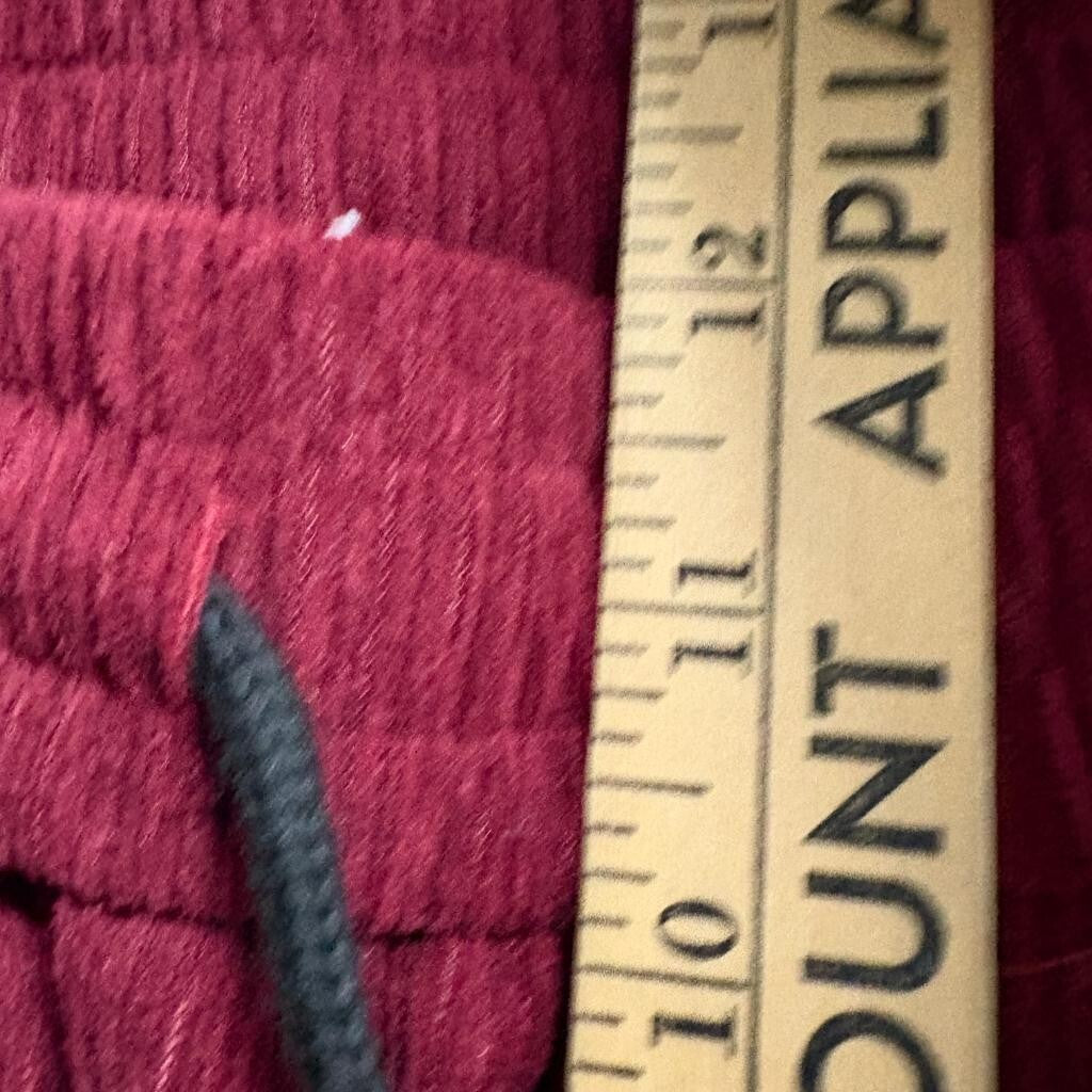 Unbranded Mens Corduroy Cargo Pants Medium Burgundy Red Zipper Ankle Drawstring