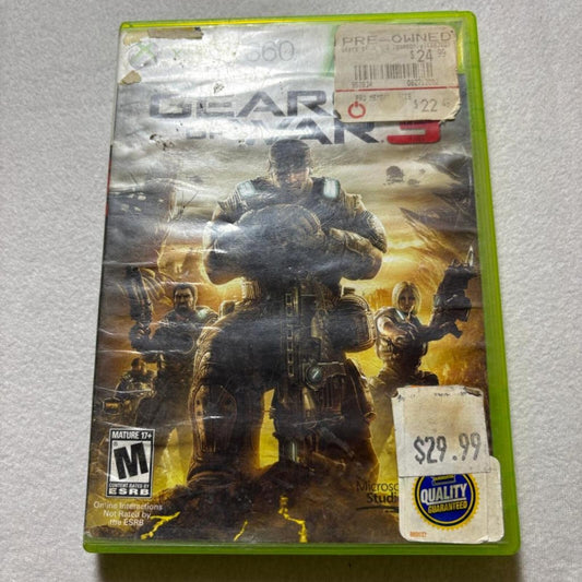Gears of War 3 Microsoft Xbox 360 Game Disc Case Heavily Scratched Read